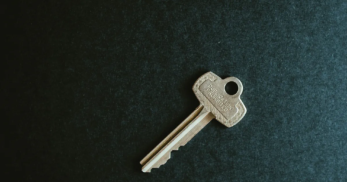 Single metal key
